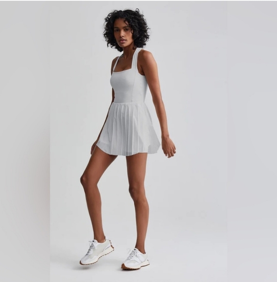 Varley Carina Dress In Bright White Size Small - Picture 3 of 16